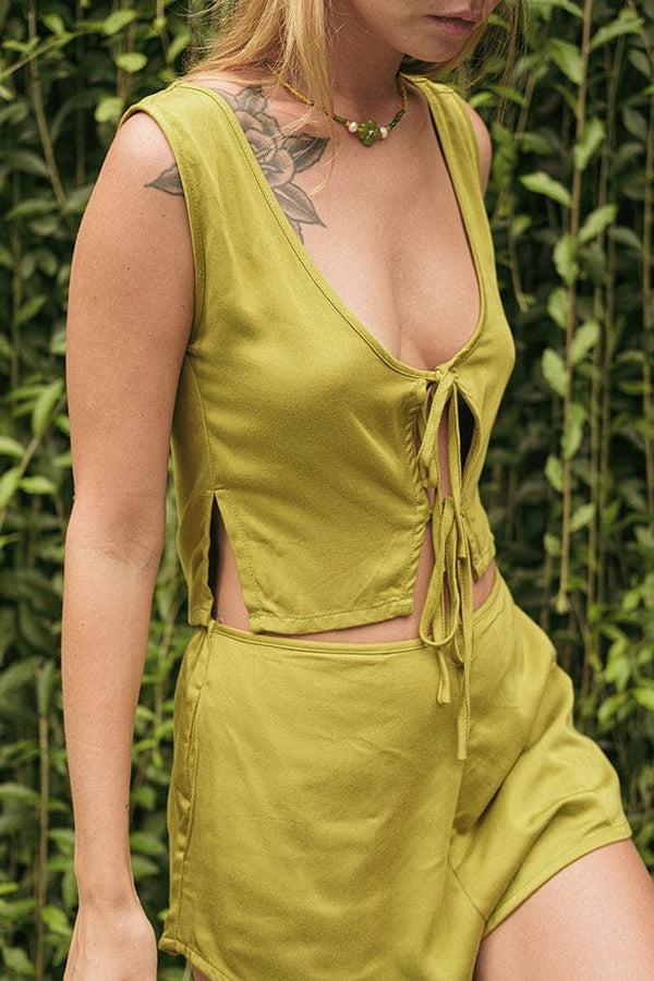 Lost In Paradise Zelia Top Light Green