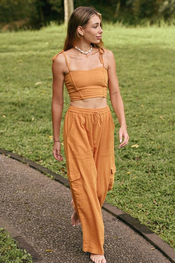 lost in paradise Zia Long Pant Yellow