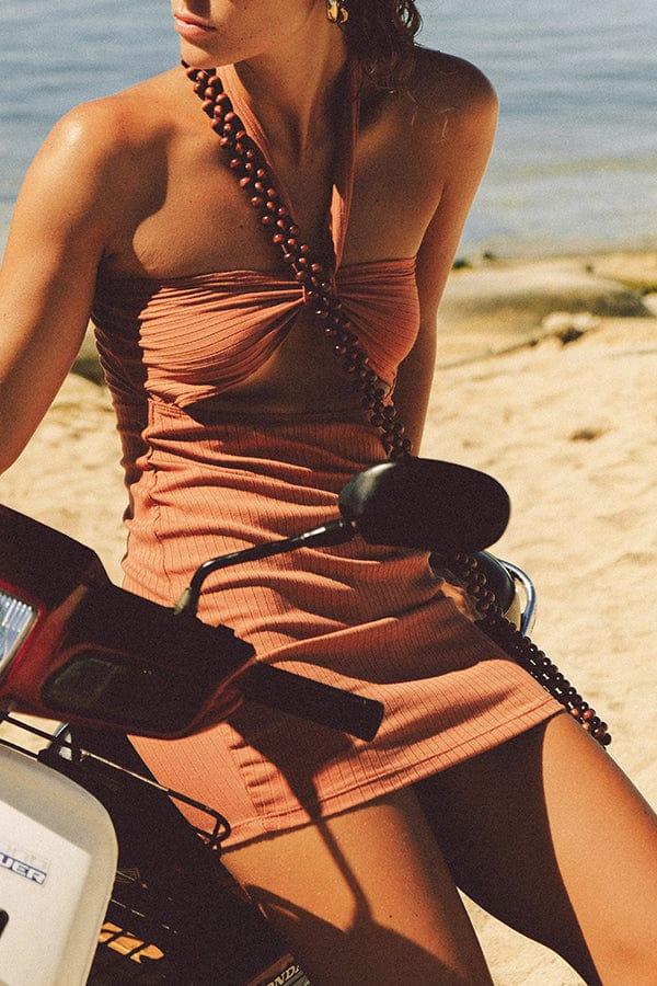 lost in paradise Zuri Dress Brown