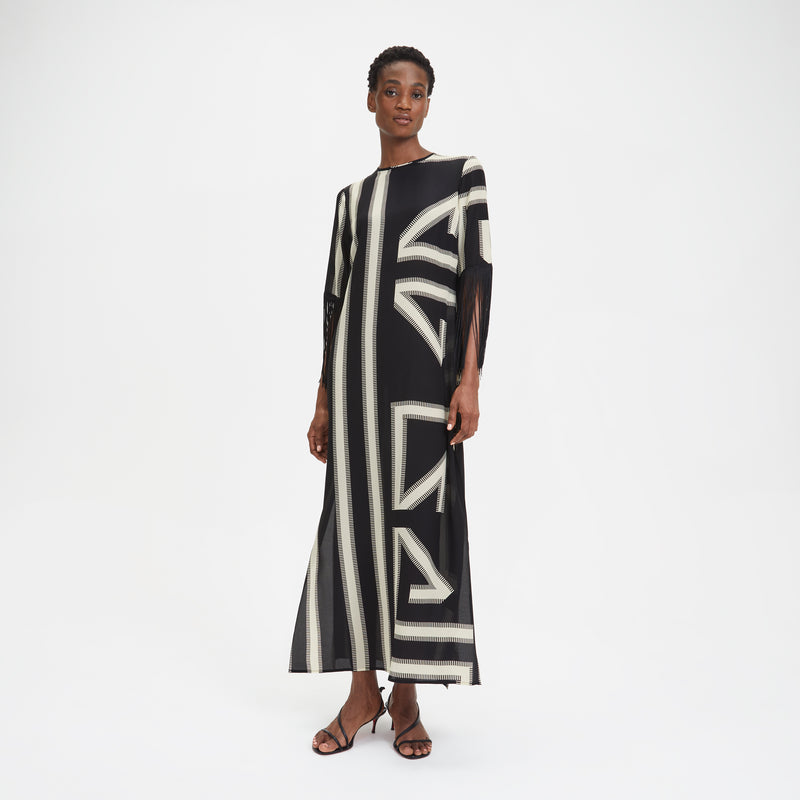 Louisa Parris Agnelli Fringe Dress