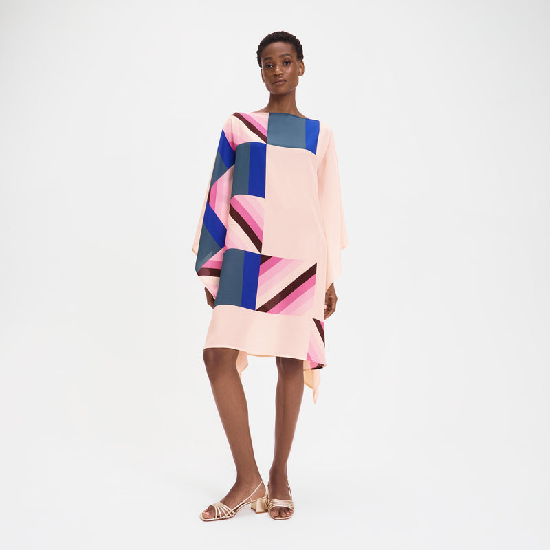 Louisa Parris Crane Short Scarf Dress