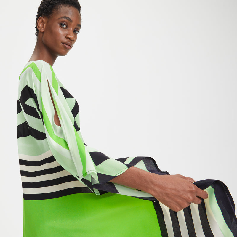 Louisa Parris Honeydew Short Scarf Dress