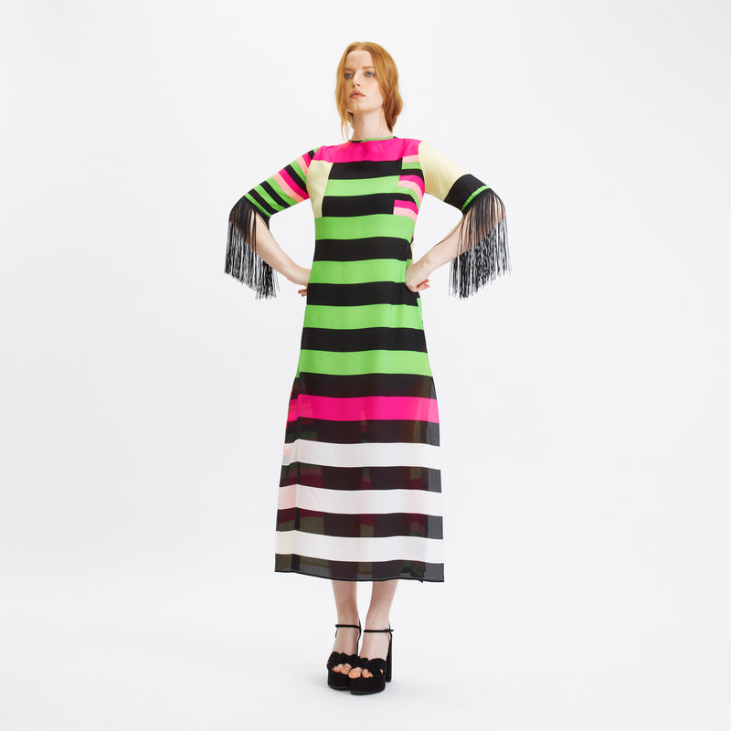 louisa parris Josephine Fringe Dress