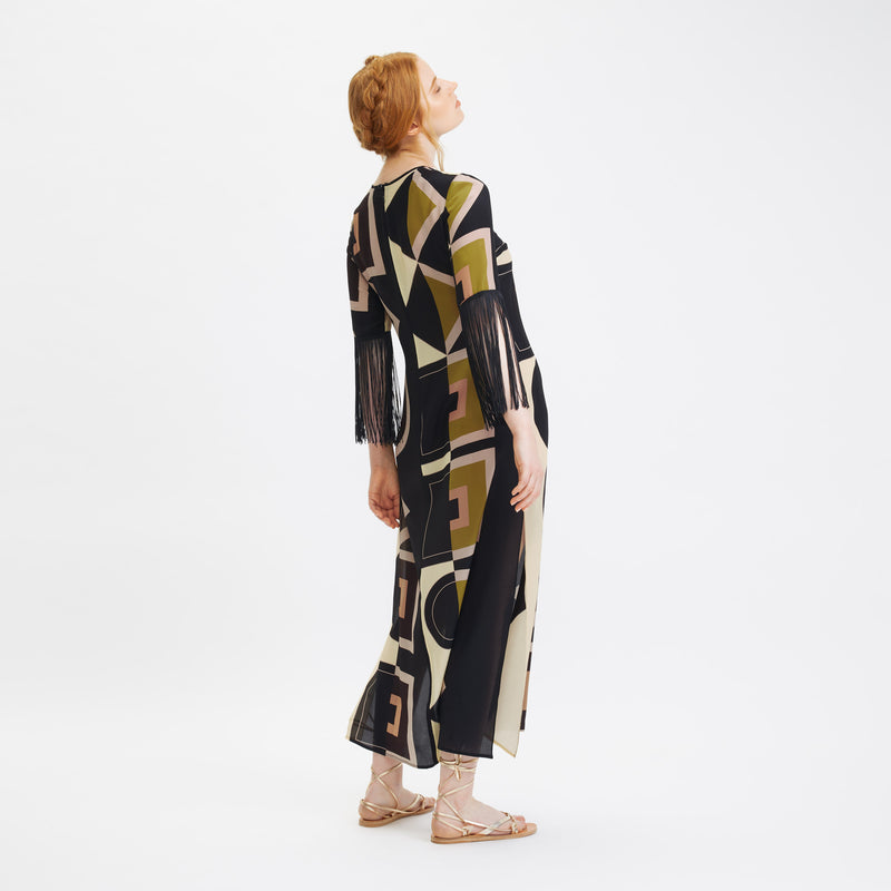 Louisa Parris Pampas Fringe Dress