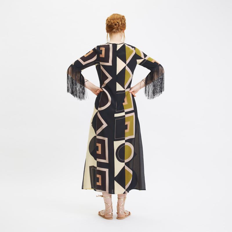 Louisa Parris Pampas Fringe Dress