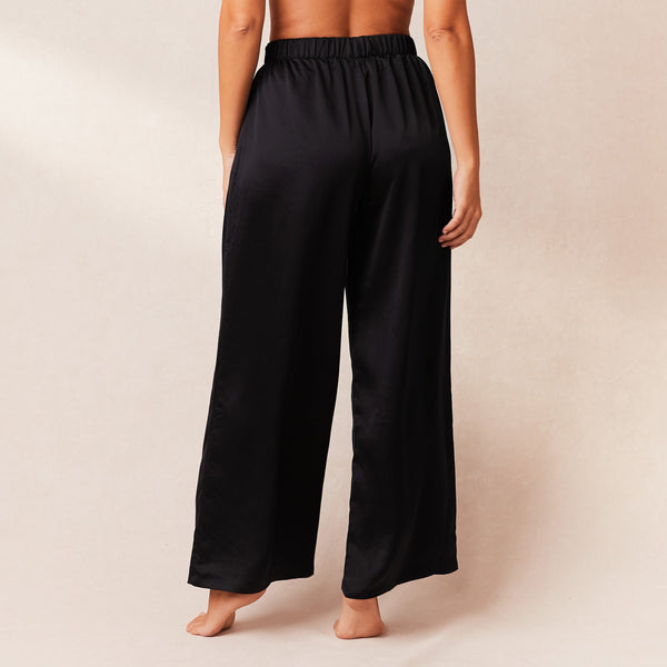 lounge underwear Classic Satin Pyjama Bottoms - Black