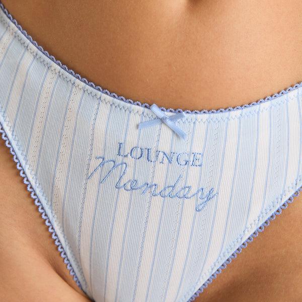 Lounge Underwear Days Of The Week Thongs (7-Pack) - Multicolour Print
