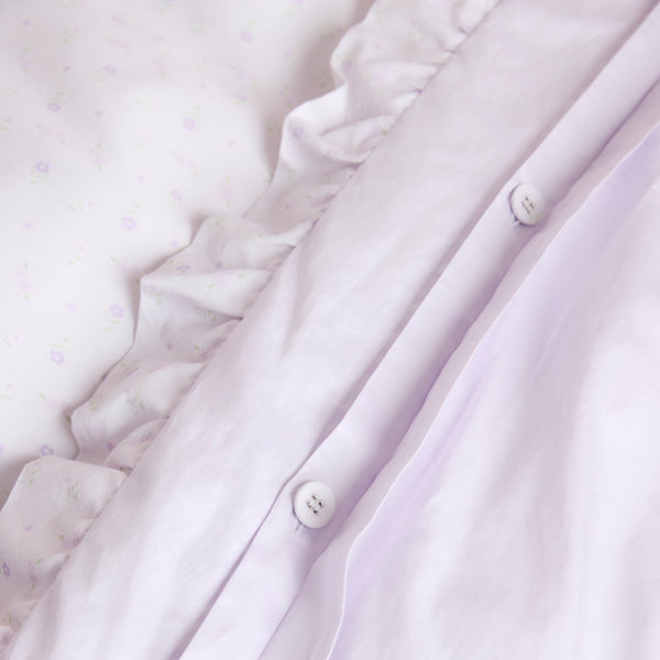 Lounge Underwear Frill Edge Duvet Cover - Lilac Floral