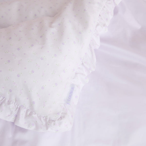lounge underwear Frill Edge Duvet Cover - Lilac Floral