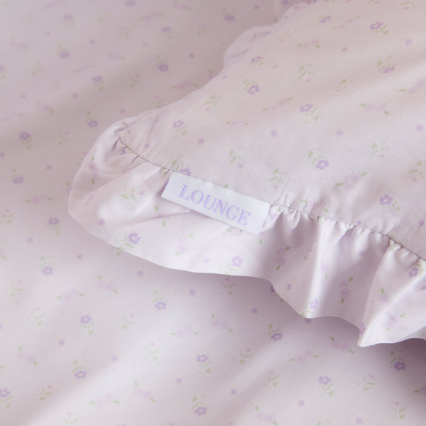 Lounge Underwear Frill Edge Pillowcase (2-Pack) - Lilac Floral