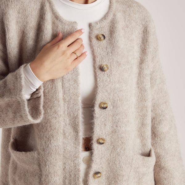 Lounge Underwear Alpaca Blend Jacket - Mink