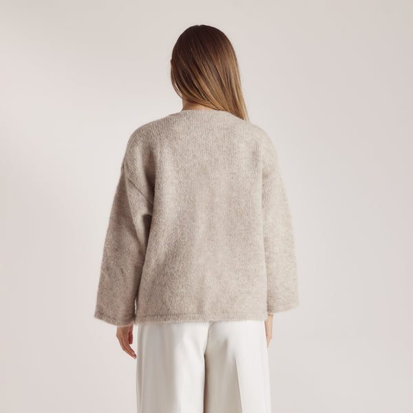 lounge underwear Alpaca Blend Jacket - Mink