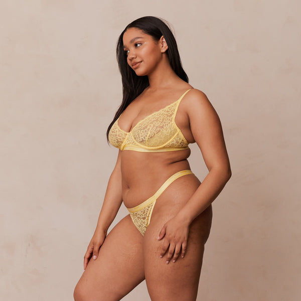 Lounge Underwear Balcony Bra - Lemon