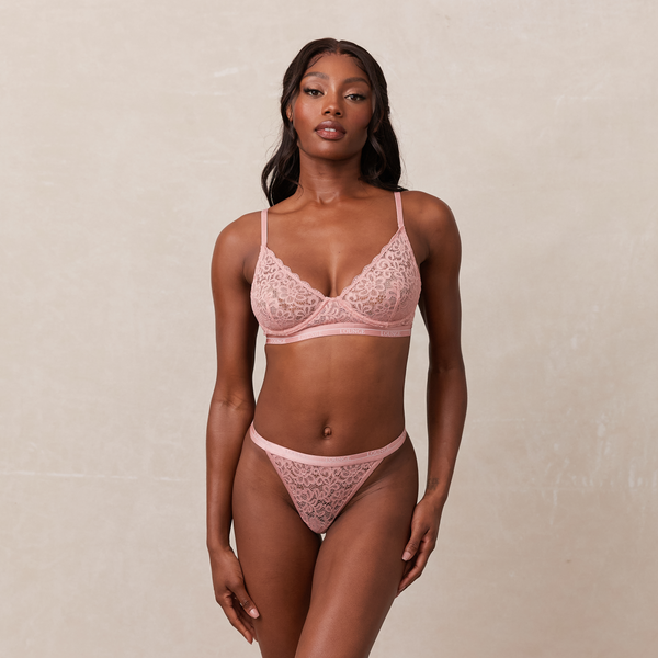 Lounge Underwear Balcony Bra - Pink