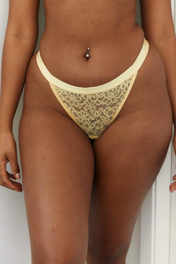 Lounge Underwear Balcony Thong - Lemon