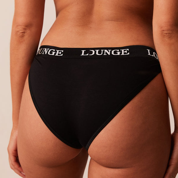 Lounge Underwear Bamboo Triangle Briefs - All Black
