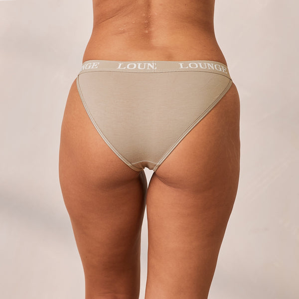 Lounge Underwear Bamboo Triangle Briefs - Oat