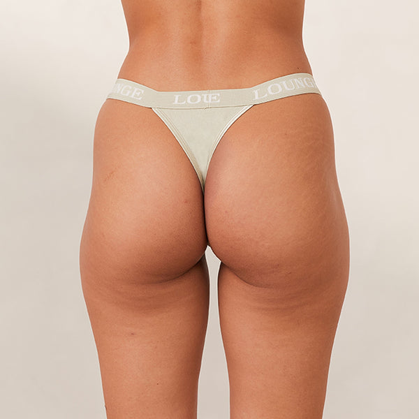 lounge underwear Bamboo Triangle Thong - Olive