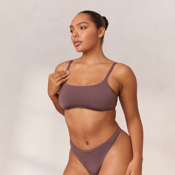 Lounge Underwear Barely There Bralette - Damson