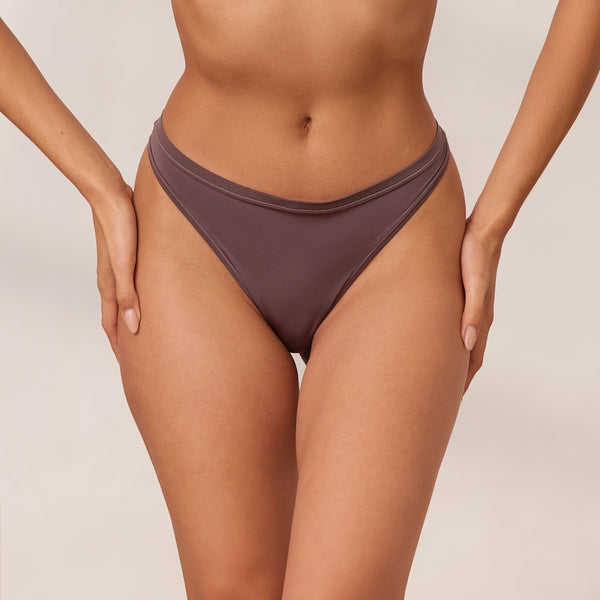Lounge Underwear Barely There Thong - Damson