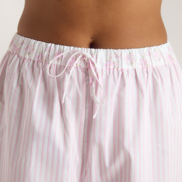 Lounge Underwear Bloom & Stripe Pyjama Bottoms - Pink