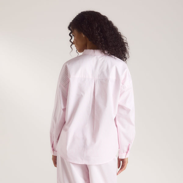 lounge underwear Bloom & Stripe Pyjama Shirt - Pink