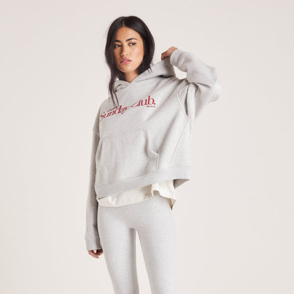 Lounge Underwear Boxy Hoodie - Grey Marl