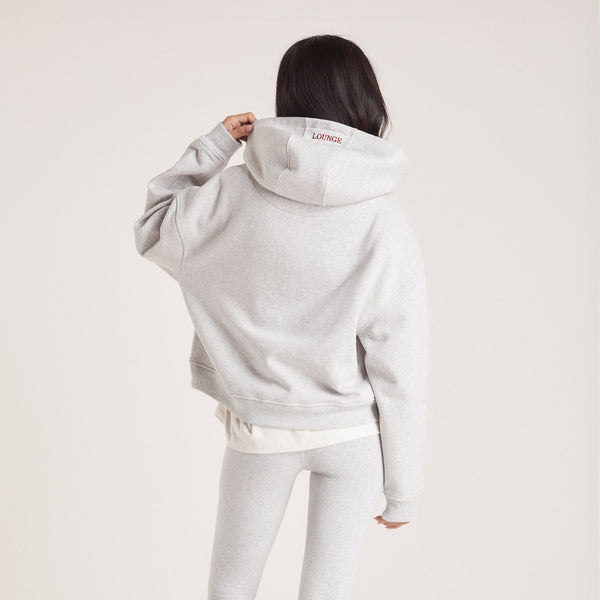 lounge underwear Boxy Hoodie - Grey Marl