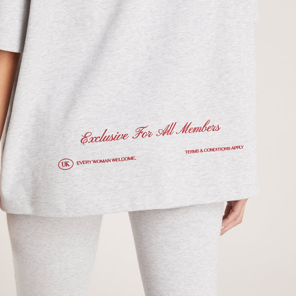 Lounge Underwear Boxy T-Shirt - Grey Marl