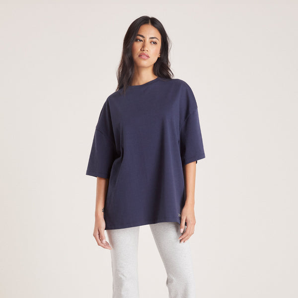 lounge underwear Boxy T-Shirt - Ink Blue