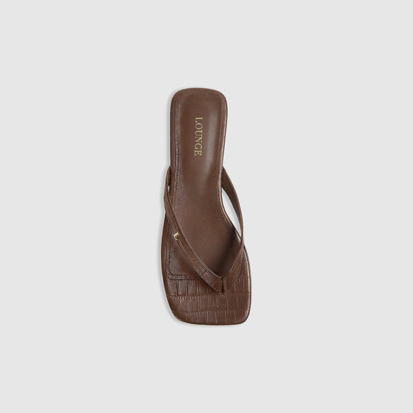 lounge underwear Brielle Flip Flops - Chocolate