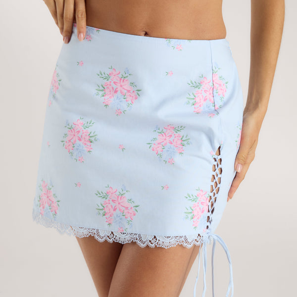 Lounge Underwear Celia Mini Skirt - Blue