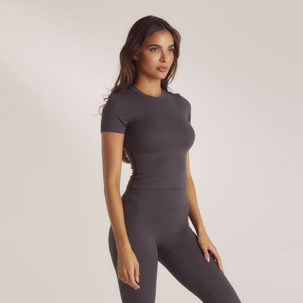 Lounge Underwear Classic Fitted Top - Ash Grey
