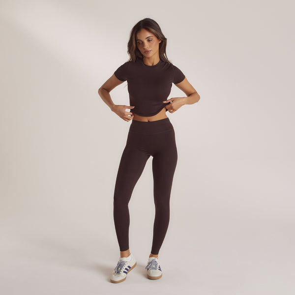 Lounge Underwear Classic Fitted Top - Coffee Bean