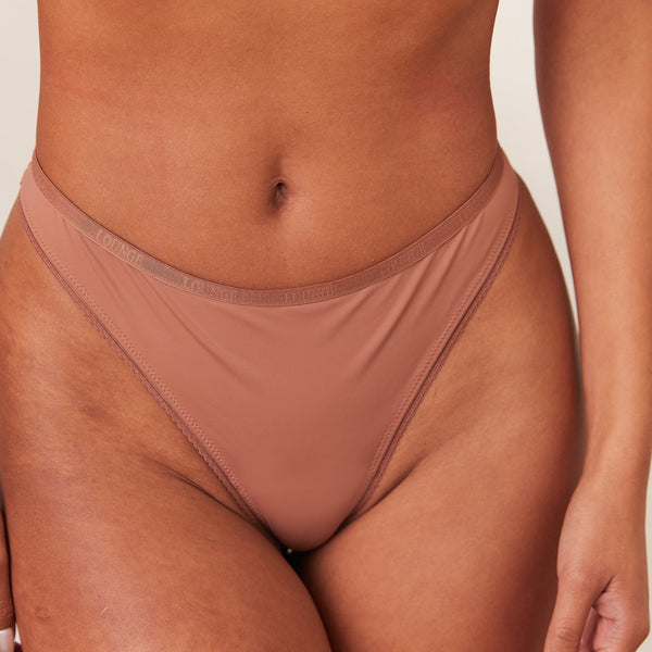 Lounge Underwear Comfort Thong - Mocha