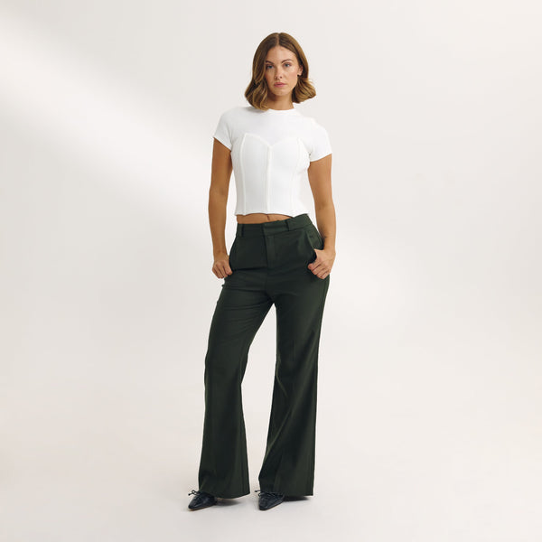 Lounge Underwear Corset T-Shirt - Off White