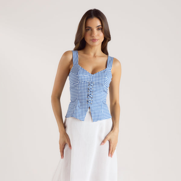 lounge underwear Corset Top - Blue