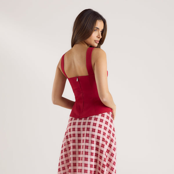 lounge underwear Corset Top - Red