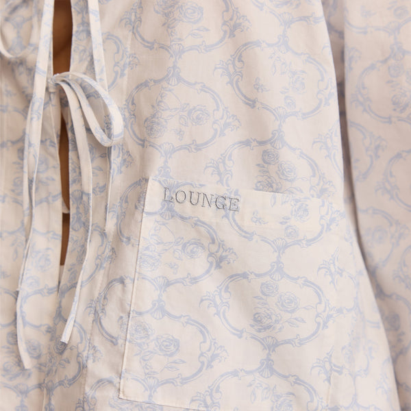 Lounge Underwear Cotton Pyjama Shirt - Blue