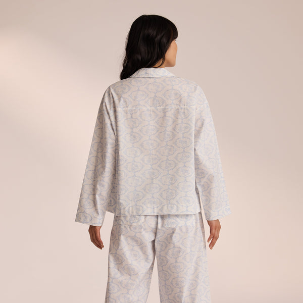 Lounge Underwear Cotton Pyjama Shirt - Blue