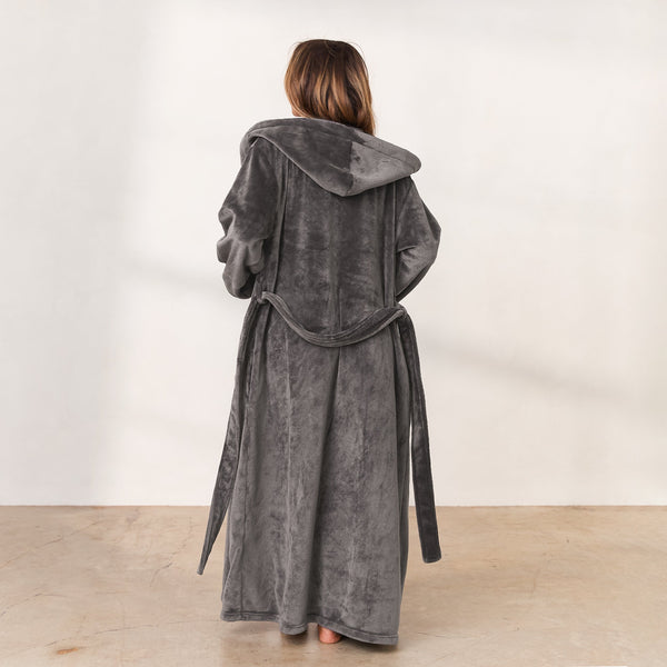 Lounge Underwear Cuddle Me Dressing Gown - Charcoal