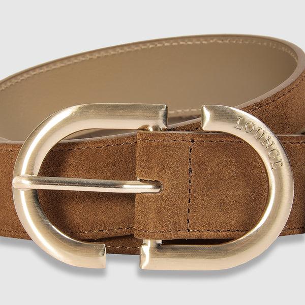 Lounge Underwear Curved Buckle Belt - Tan