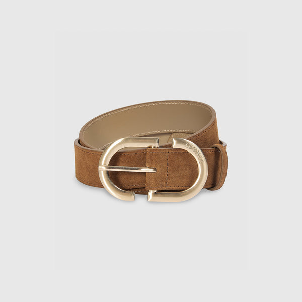 lounge underwear Curved Buckle Belt - Tan