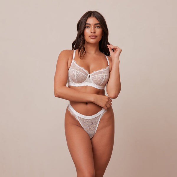 Lounge Underwear Desire Balcony Bra - White