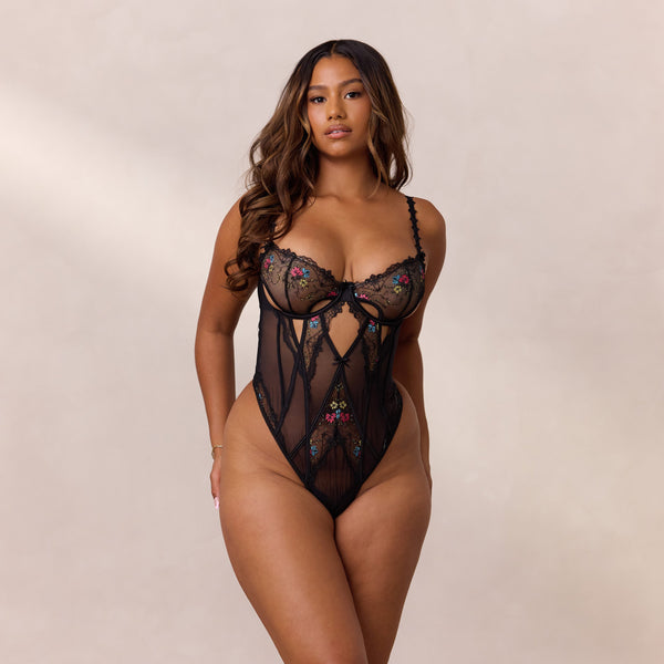 Lounge Underwear Enya Bodysuit - Black