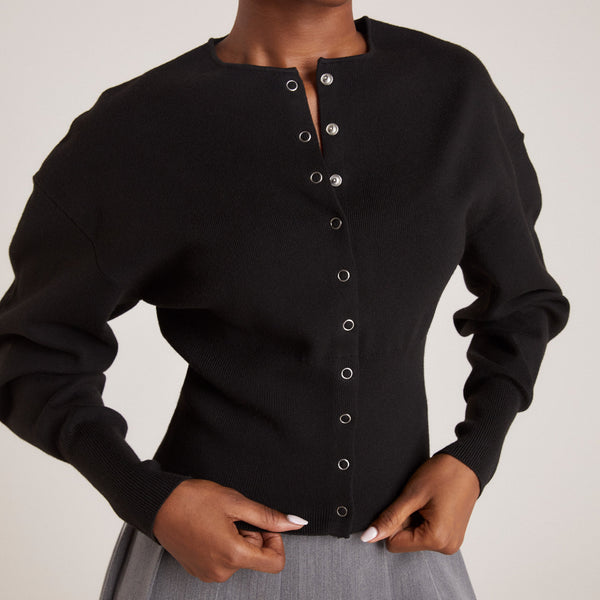 Lounge Underwear Fitted Cardigan - Black
