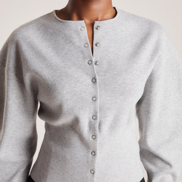 Lounge Underwear Fitted Cardigan - Light Grey