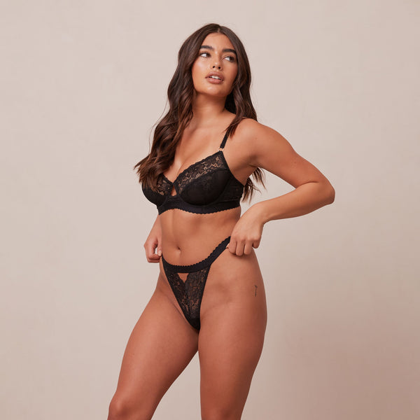 Lounge Underwear Flair Balcony Bra - Black