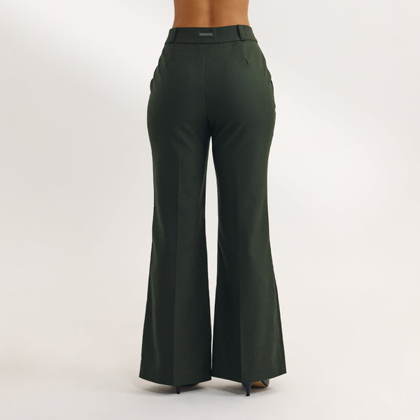 Lounge Underwear Flared Trousers - Dark Green