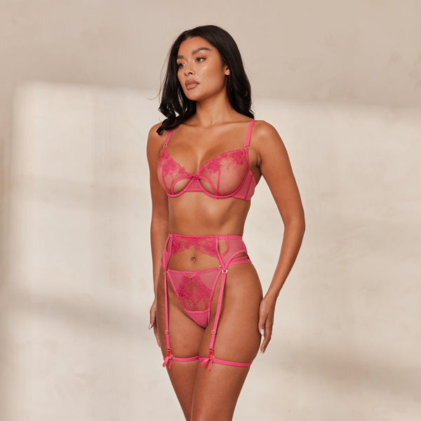 Lounge Underwear Florence Intimates Set - Hot Pink